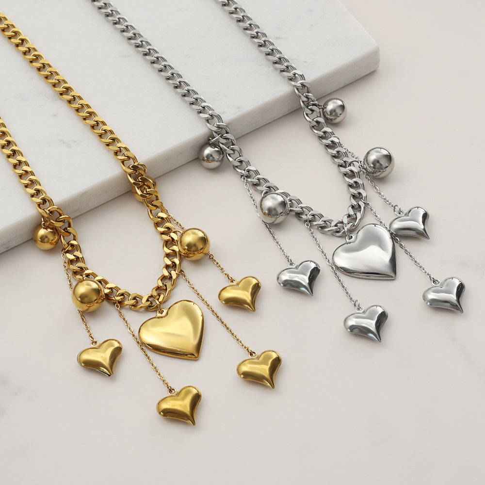 Wholesale Titanium steel heart necklace