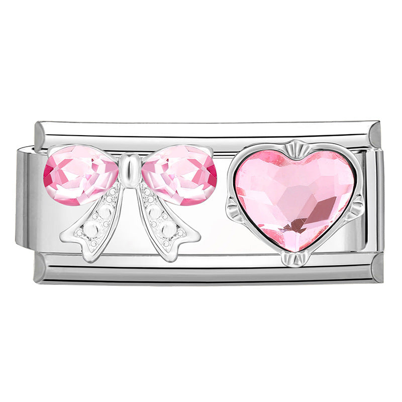 Wholesale 9mm Italian Charm Starter Bracelets DIY square section Creative Stainless Steel Composable Bracelet