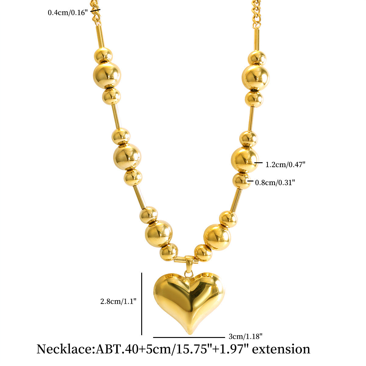 Wholesale Stainless Steel Heart Necklace