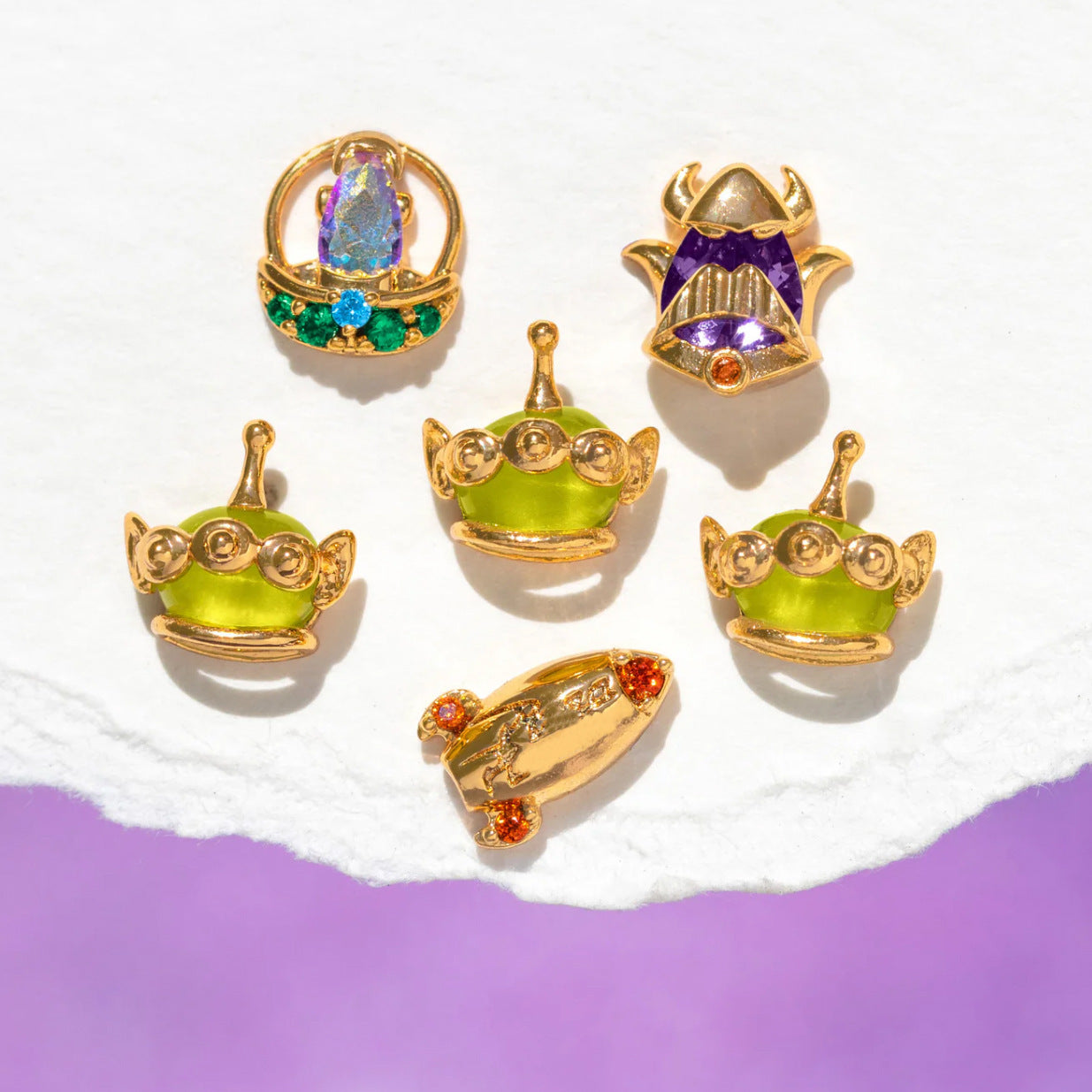 Wholesale Cartoon Cute Zircon Copper Plated 18K Gold Earrings ACC-ES-Xiny008