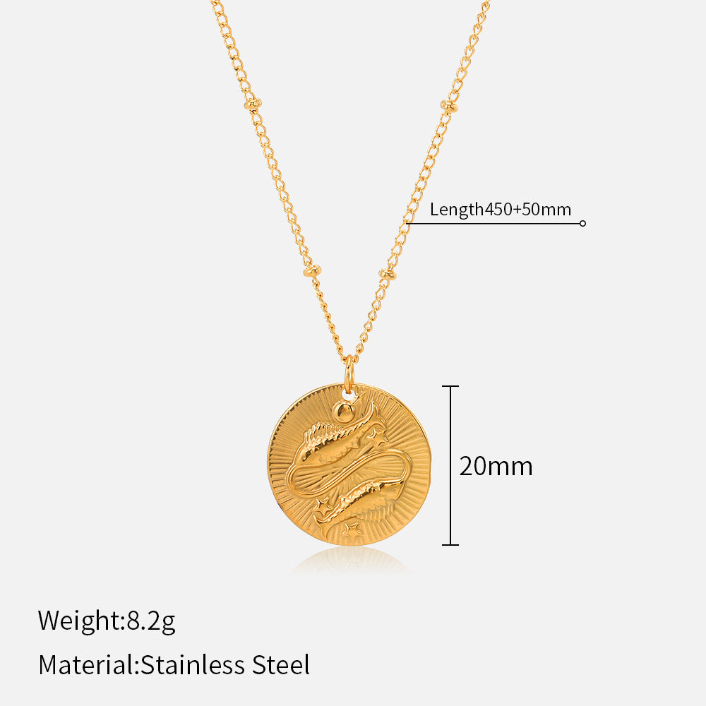 Wholesale Twelve Constellations Stainless Steel Necklace