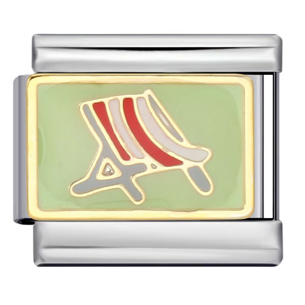 Wholesale Italian Charm Bracelet 9mm DIY Splicing Ocean Beach Stainless Steel Composable Bracelet