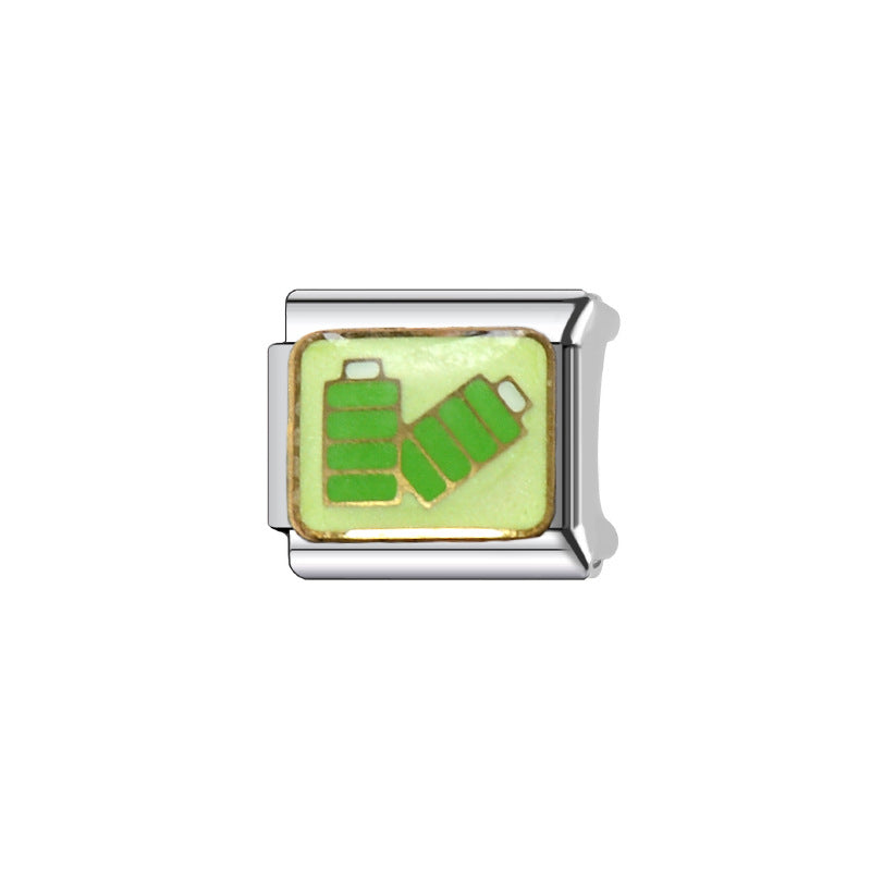 Wholesale Italian Charm Bracelet 9mm DIY Splicing Clothes Shoes Hats Stainless Steel Composable Bracelet