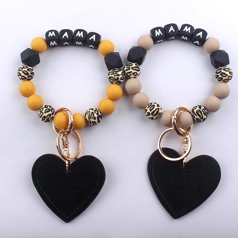 Wholesale Love Leather Wrist Silicone Keychain ACC-KC-GuangTian013