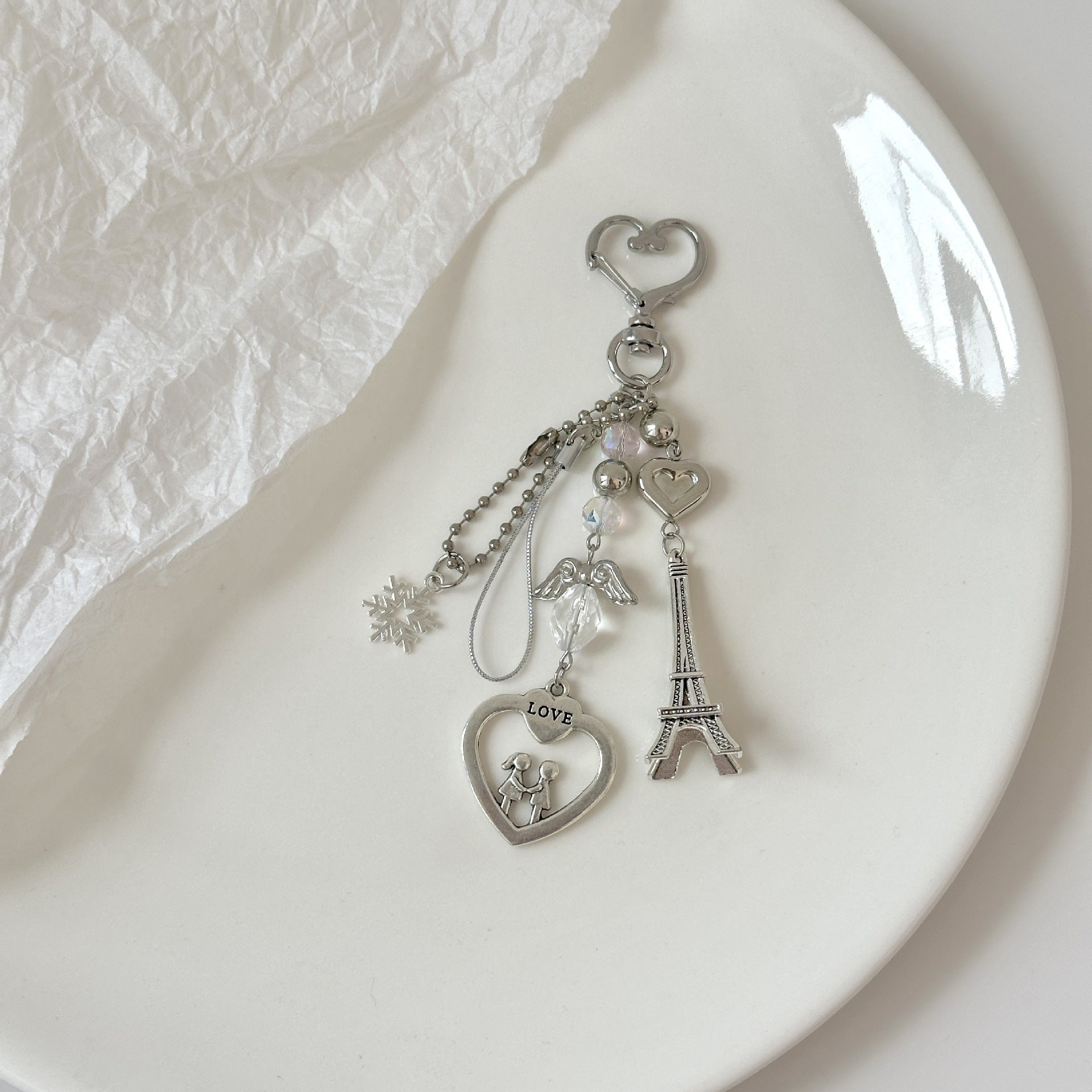 Wholesale  Peach Heart Keychain