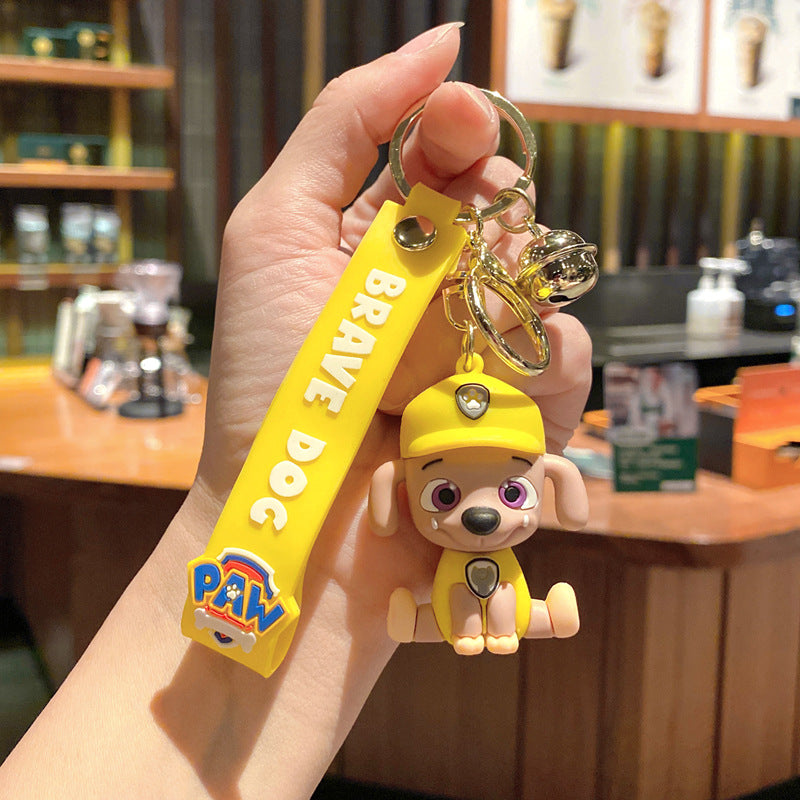 Wholesale Cartoon Cute Puppy PVC Soft Keychains Silicone Creative Keychain ACC-KC-XinShu013