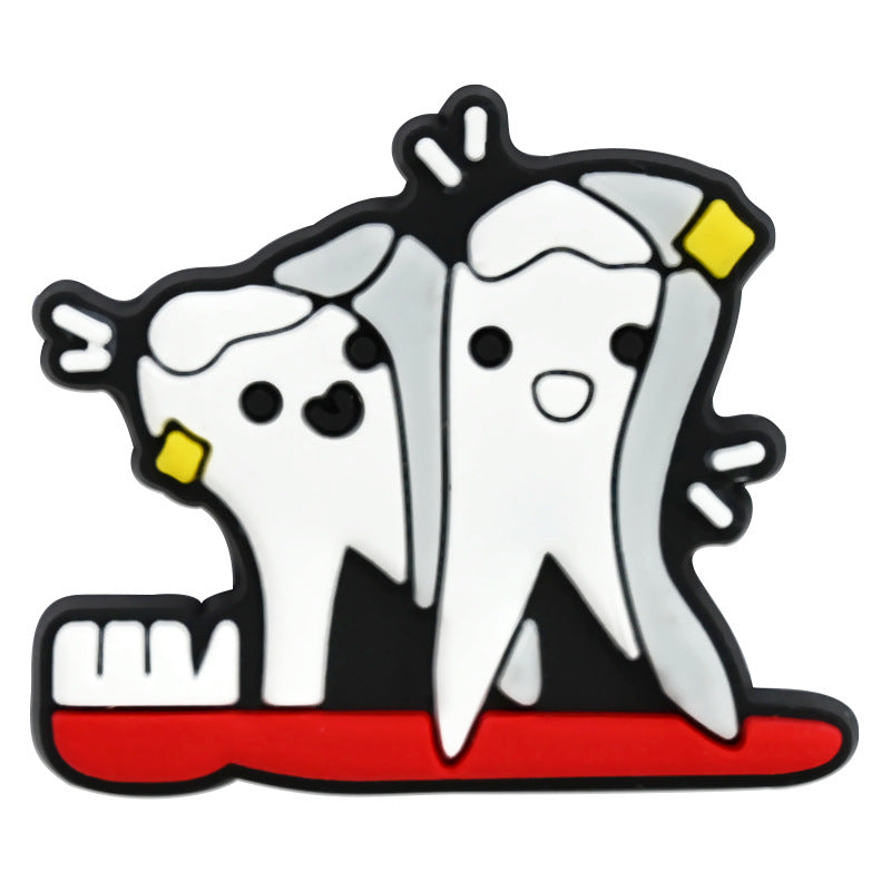 Wholesale Random 100pcs Protect Teeth Shoes Accessories Shoes Charms