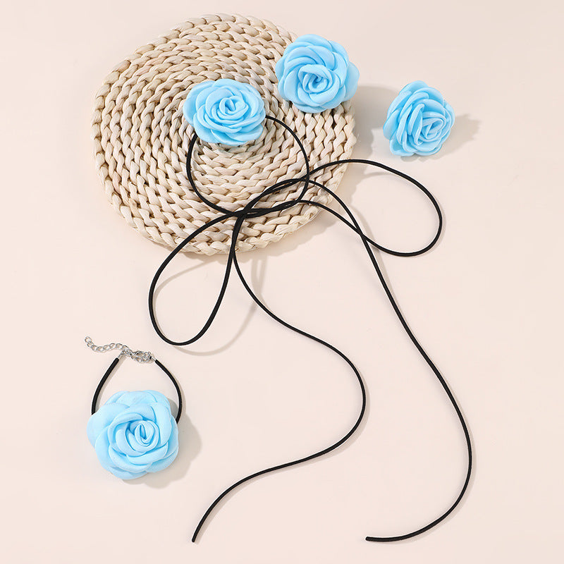 Wholesale Rose Camellia Choker Wrist Necklace