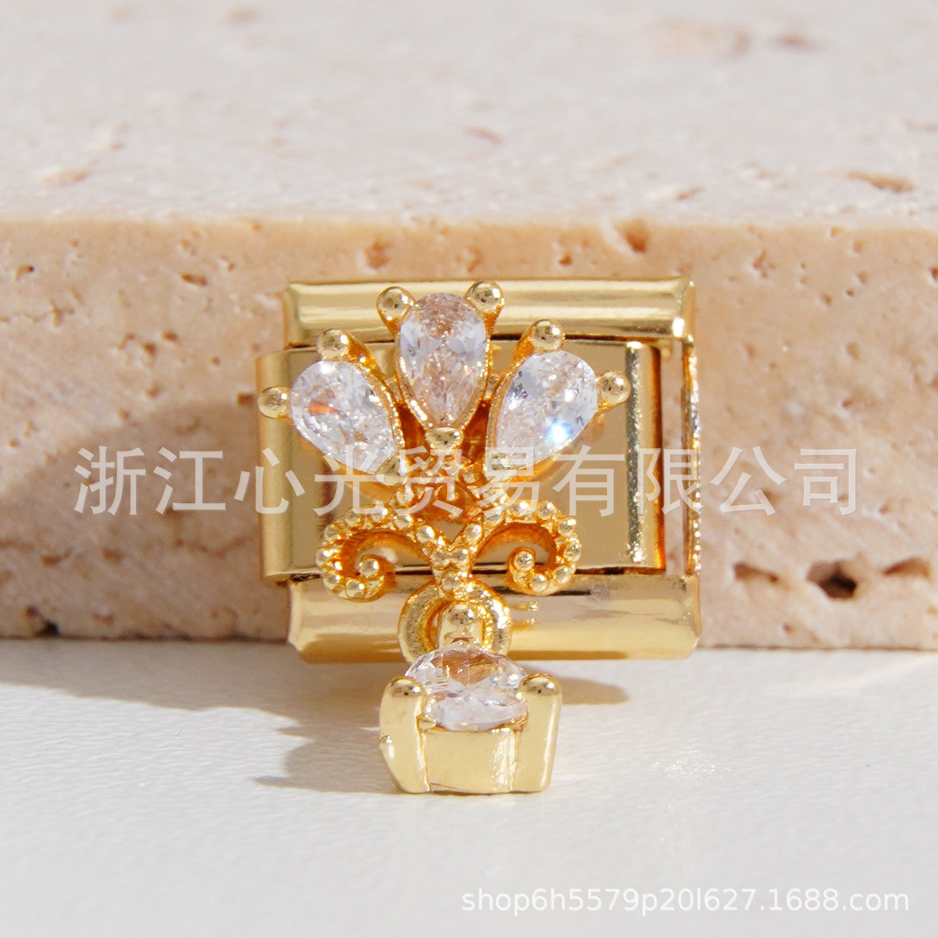 Wholesale Italian Charm Bracelet 9mm DIY Splicing Flower Series Stainless Steel Composable Bracelet