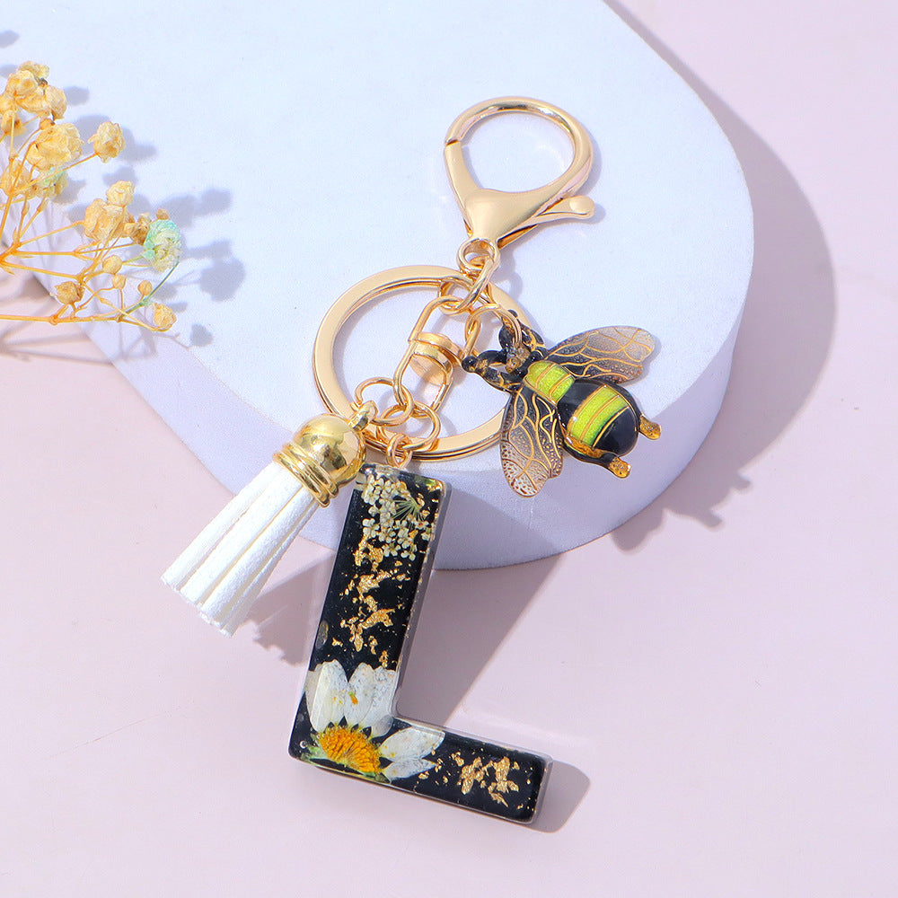 Wholesale Resin Bee Letter Bag Charm Decorative Accent Gift for