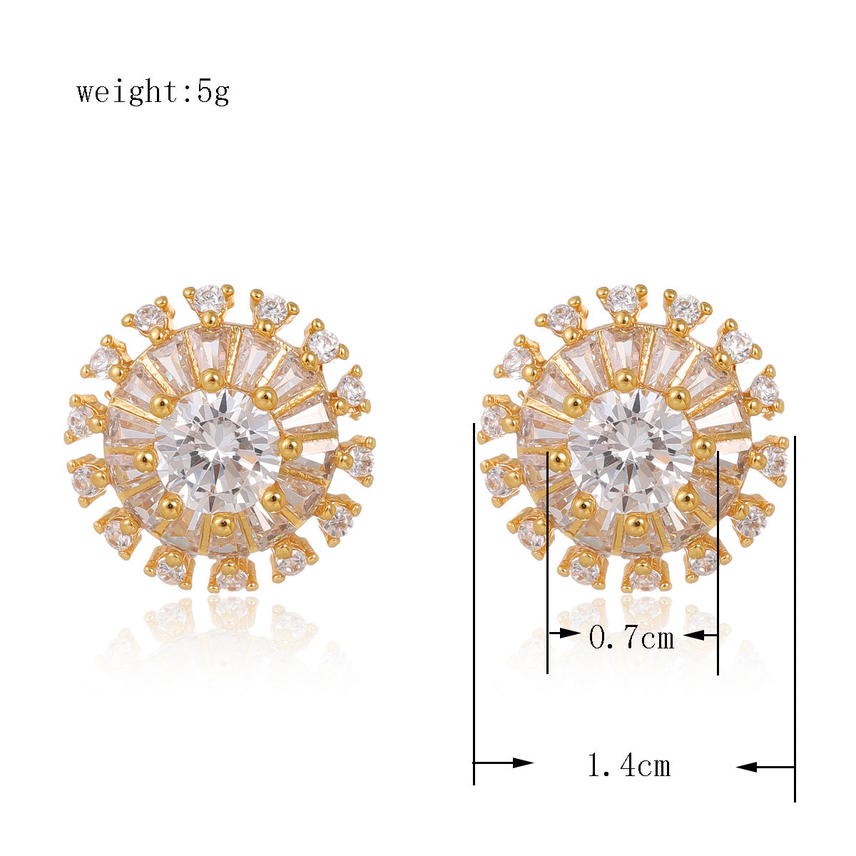 Wholesale  Plated Jewelry Petal Set Stainless Steel  All-match Earrings