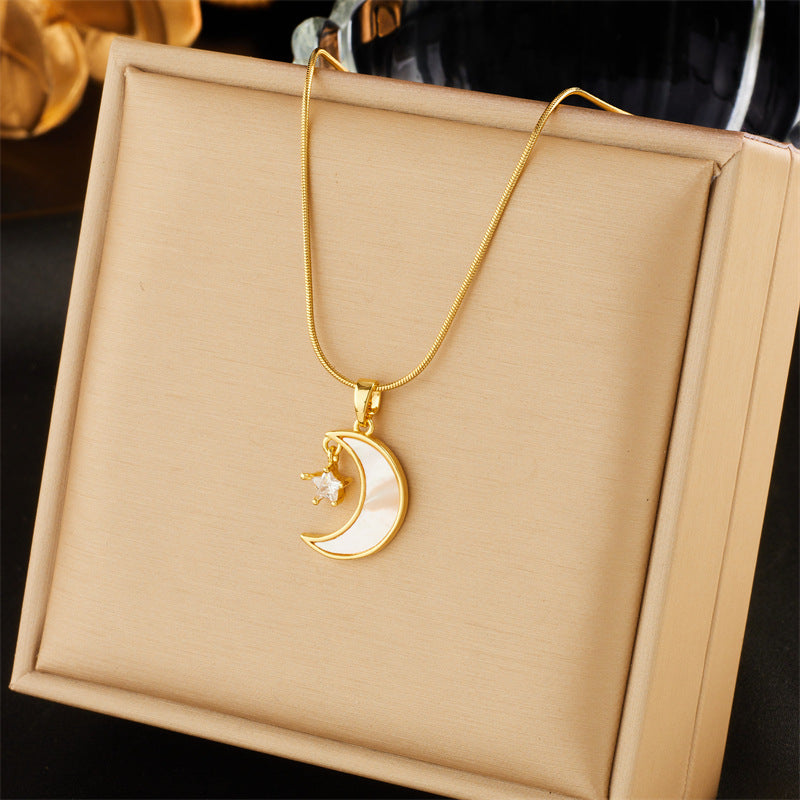 Wholesale Vintage Mother of Pearl Pendant Necklace ACC-NE-QianYue005