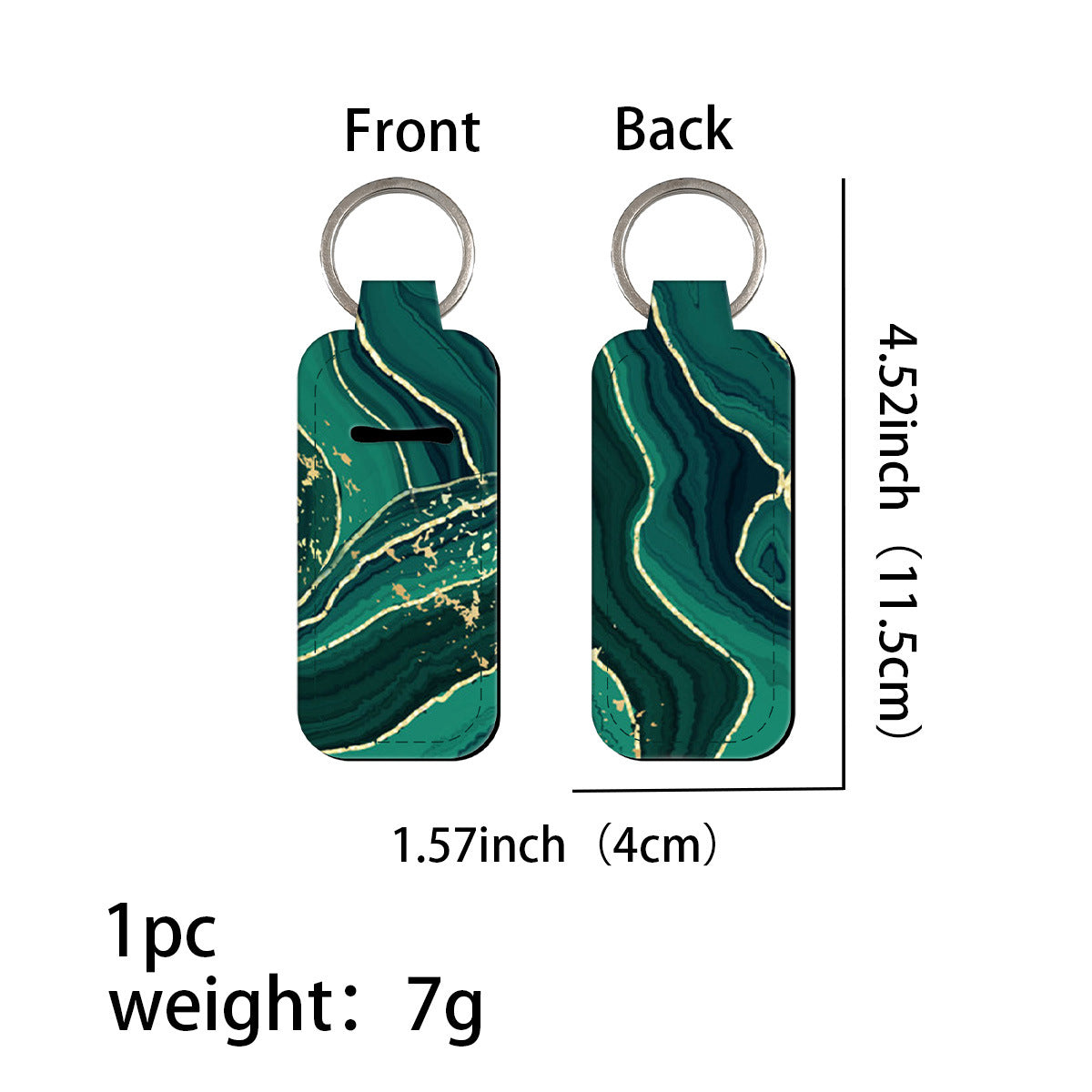 Wholesale 6pcs Creative pattern starry sky lipstick set keychain