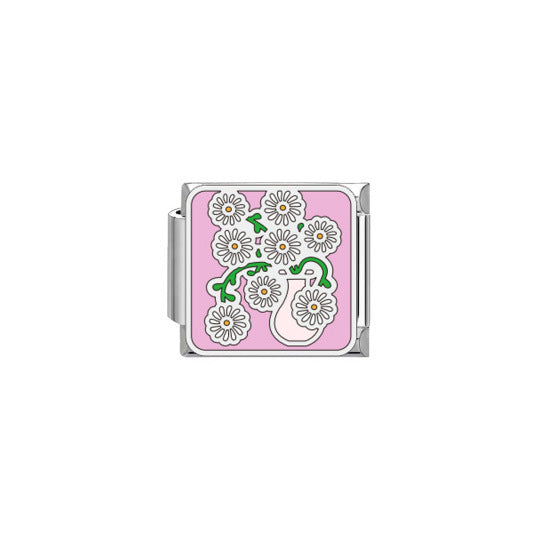 Wholesale New Floral Series Italian Modular Bracelet - DIY Interlocking Template Jewelry