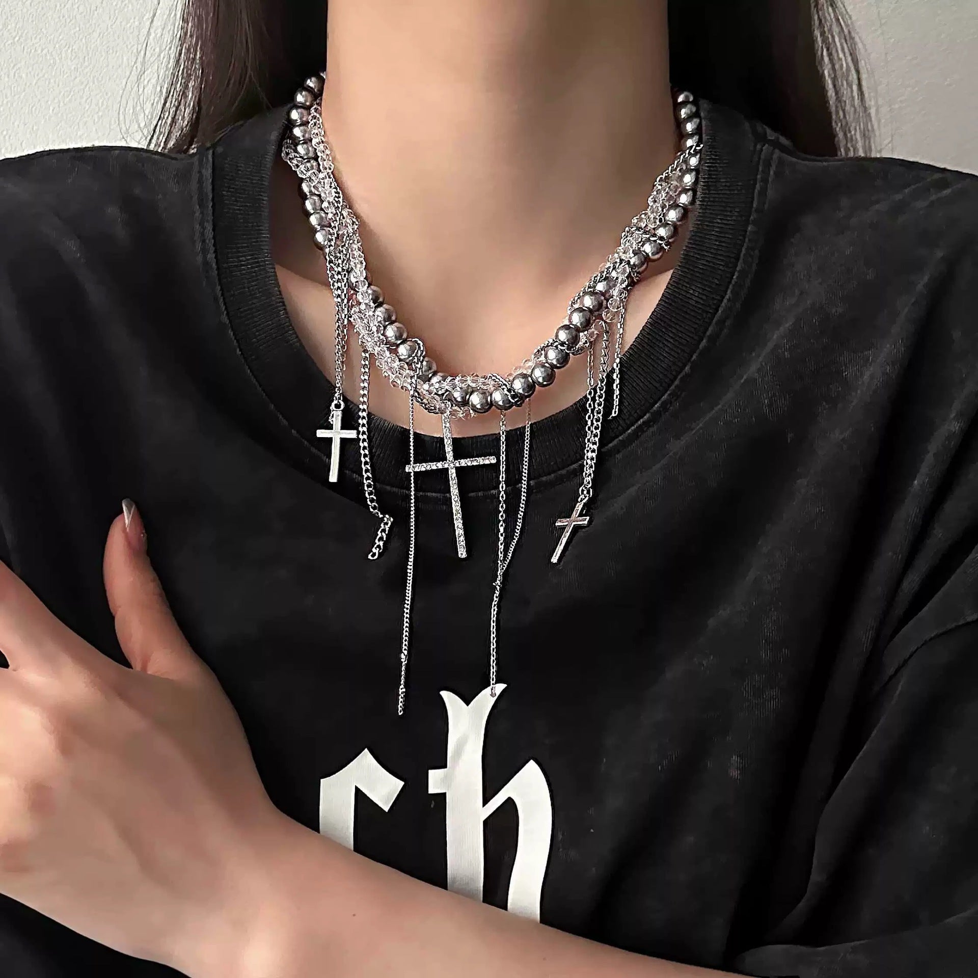 Wholesale Beaded Necklace Cross Winding  Necklace