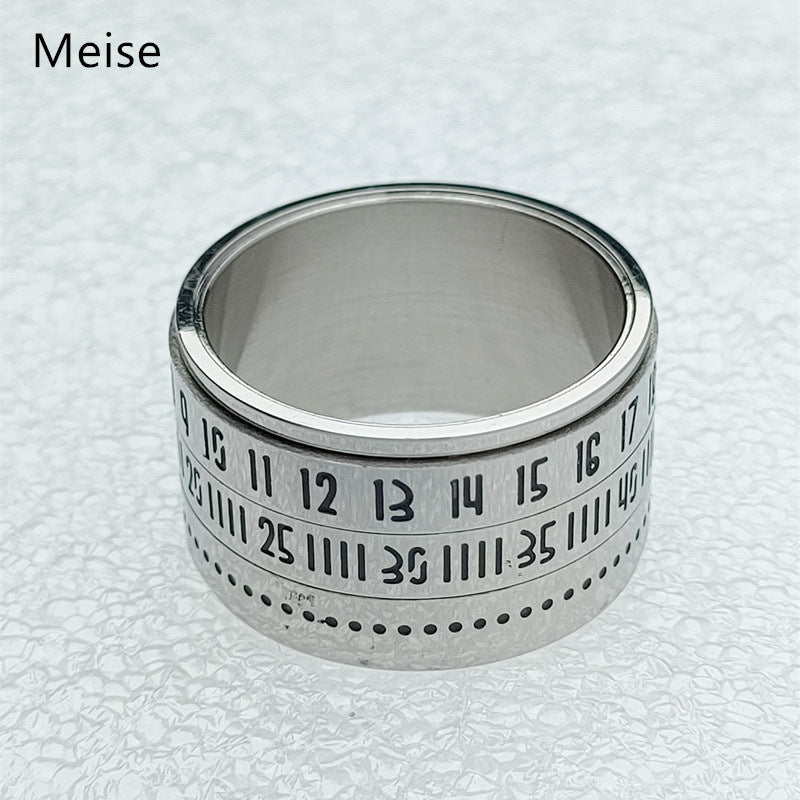 Wholesale titanium steel Time Ring rotating