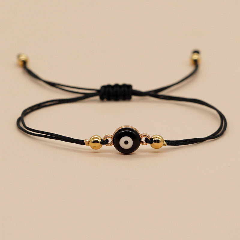 Wholesale Devil Eye Bracelet Boho Hand Woven Eye Wax Rope Adjustable Bracelet Bohemian ACC-BT-Bayue005