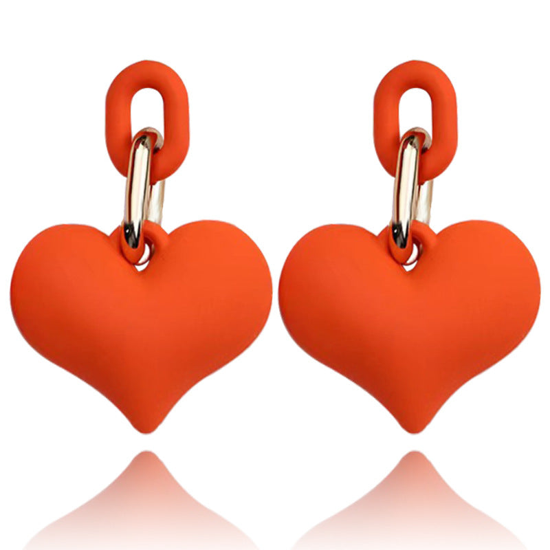 Wholesale  Mother's Day  Color Acrylic Love Earrings