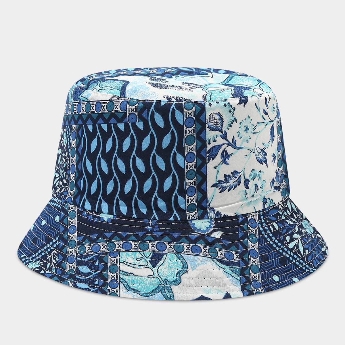 Wholesale Bohemian Small Flower Full Print Sunscreen Fisherman Hat