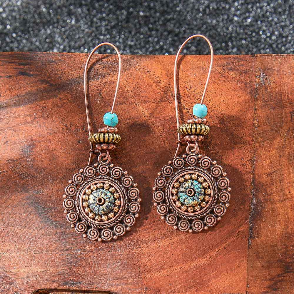 Wholesale Retro Bohemian Alloy Geometric Earrings for Everyday Wear