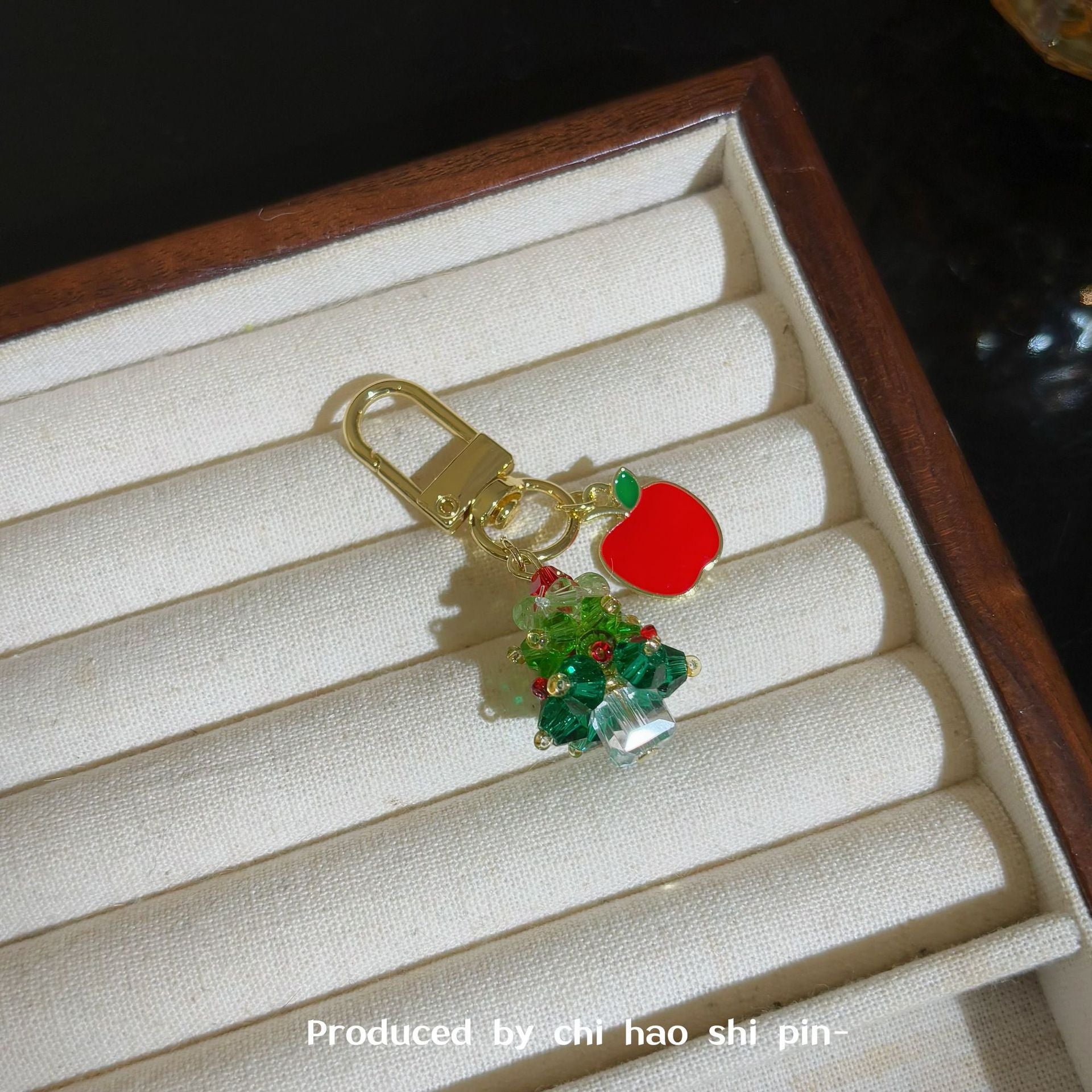 Wholesale Christmas  cartoon cute Christmas tree bell pendant keychain accessories