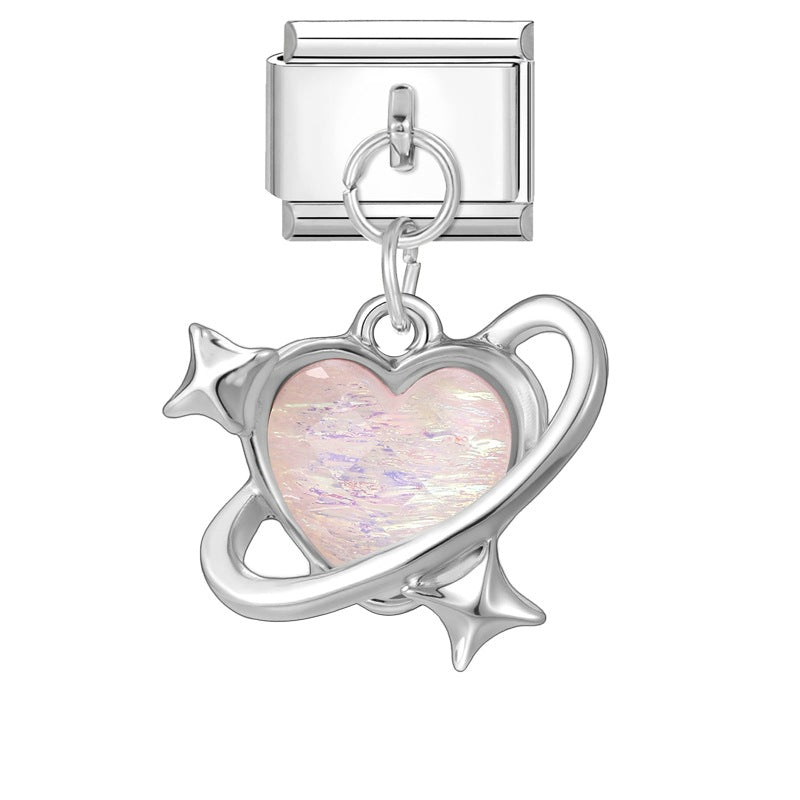 Wholesale  Italian Charm Bracelet 9mm DIY Splicing Sweet Creative Stainless Steel Composable Bracelet