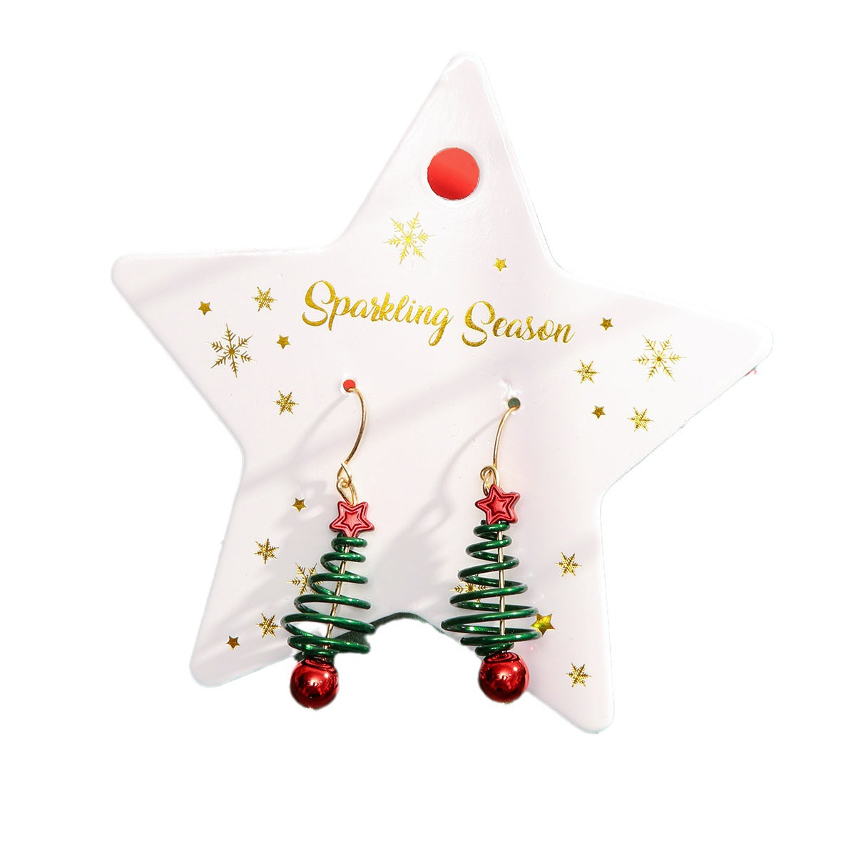 Wholesale Alloy electroplating Christmas tree earrings