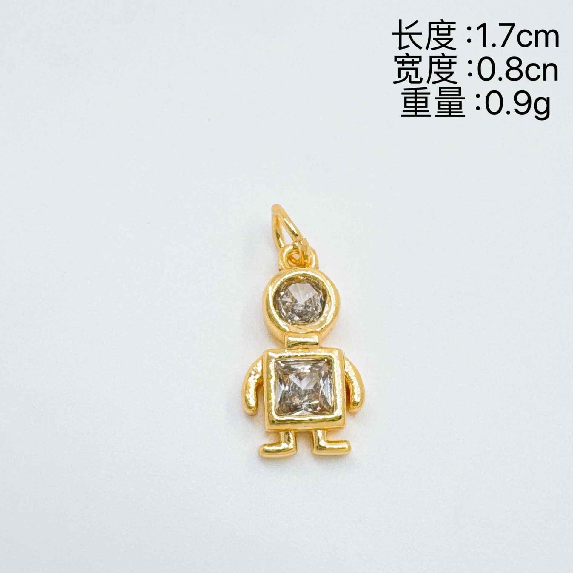 Wholesale Gold Plated Copper Pendant with Diamonds for Boys and Girls Boutique Jewelry Accessory