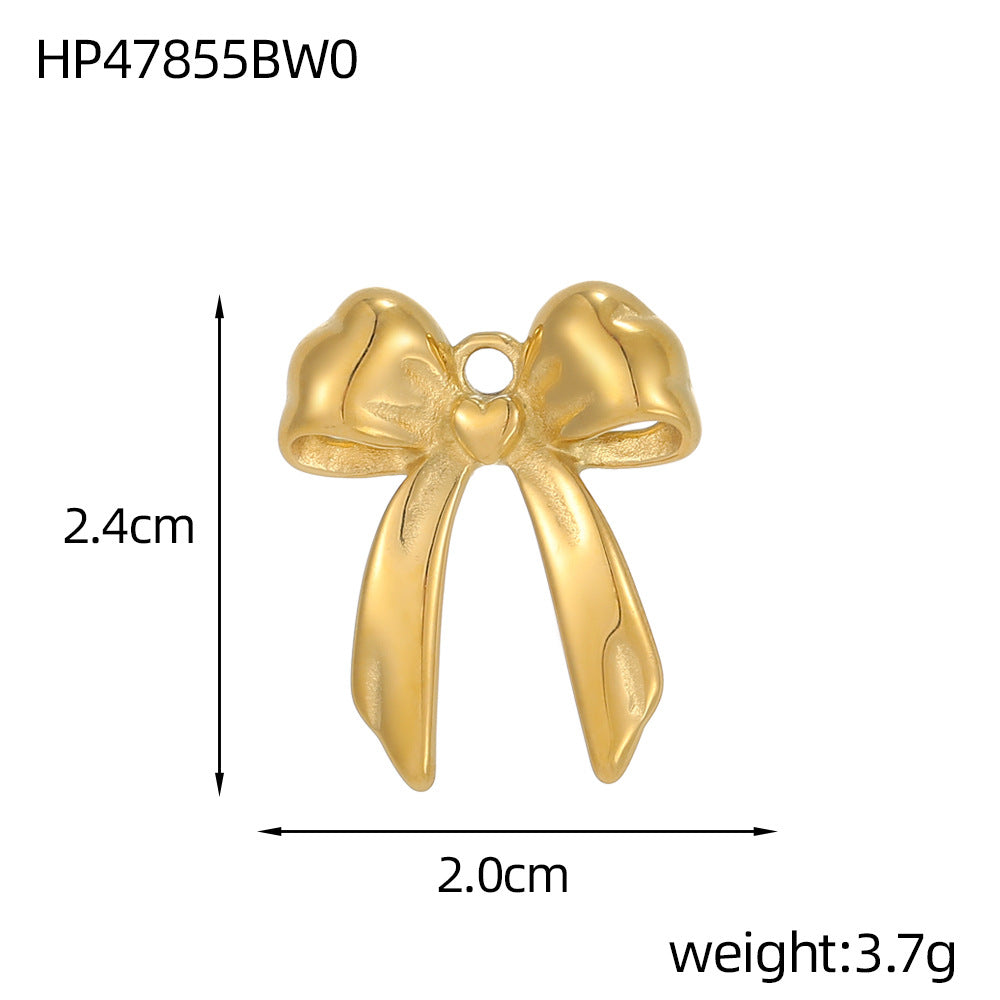 Wholesale Stainless Steel Bow DIY Pendant