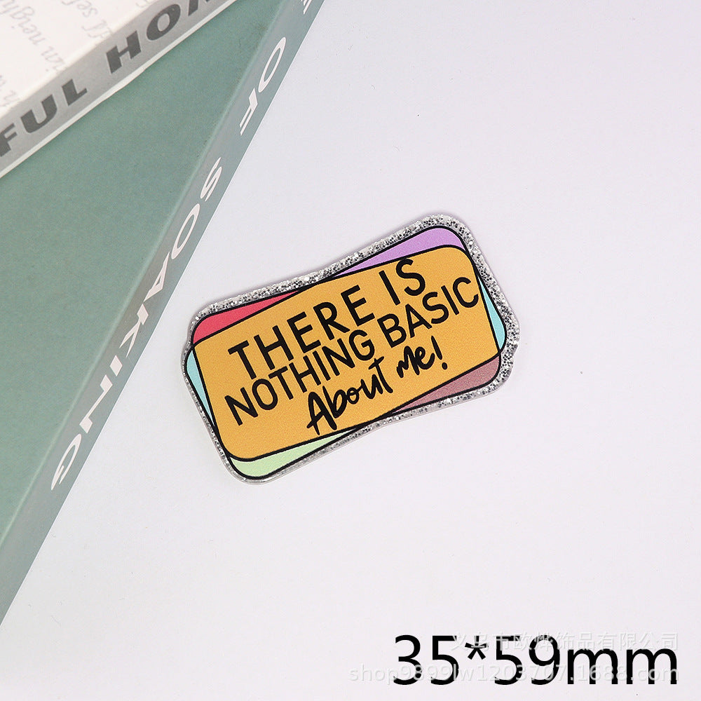 Wholesale 10pcs DIY Flatback Acrylic Flatback Badge Reels Retractable Keychain DIY Accessories ACC-FK-OuYe005