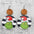 Wholesale  Christmas earrings retro style wooden earrings
