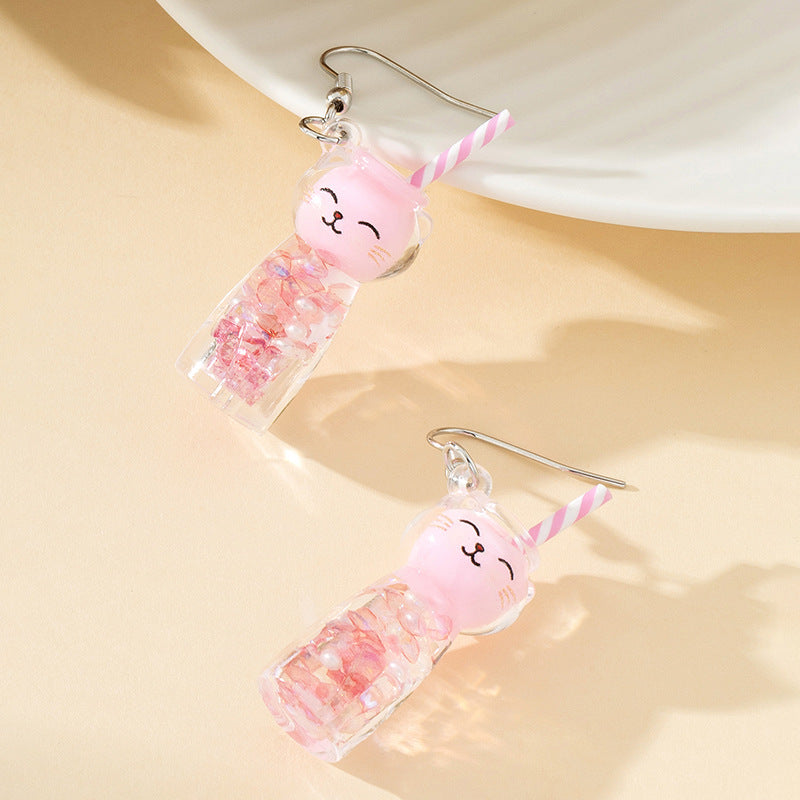 Wholesale Fruit Drink Themed Earrings Fashion Jewelry Accessory Gift for Party Boutique Resale