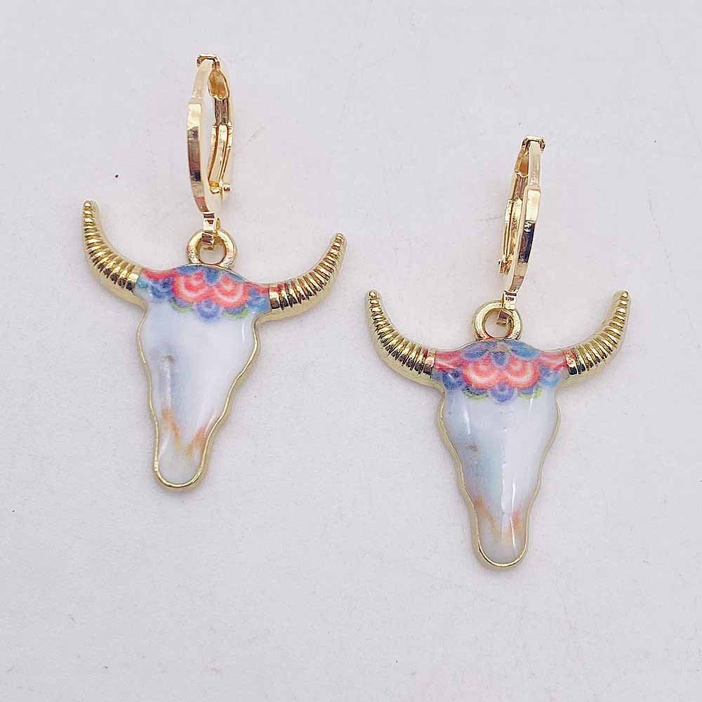 Wholesale Retro Ethnic-Style Western Cowboy Series Acrylic Earrings