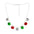 Wholesale Christmas Necklace  Chain Red Green White Beaded Necklaces