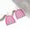 Wholesale Cute Pink Wood Printed Valentine's Day Earrings