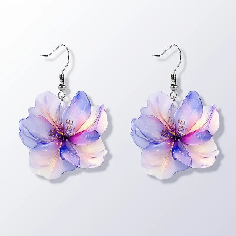 Wholesale Cherry Blossom Flower Acrylic Earrings