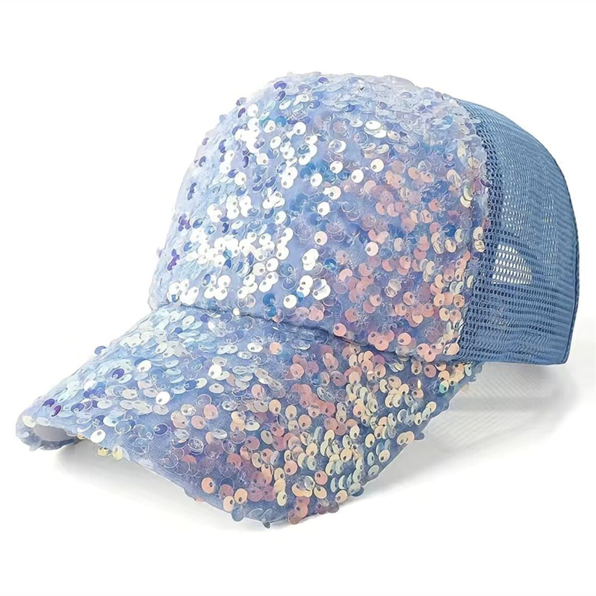 Wholesale Sequin Summer Hat Breathable Mesh Baseball Cap ACC-HT-WeiLin001