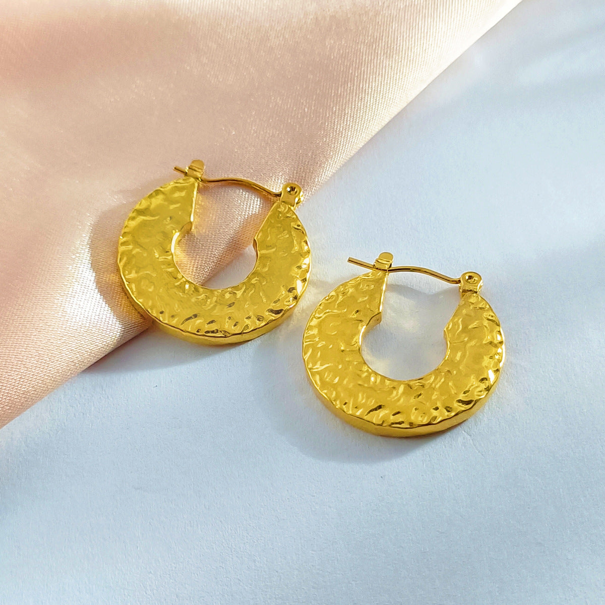 Wholesale Stainless Steel Plated 18k Gold Geometric Earrings