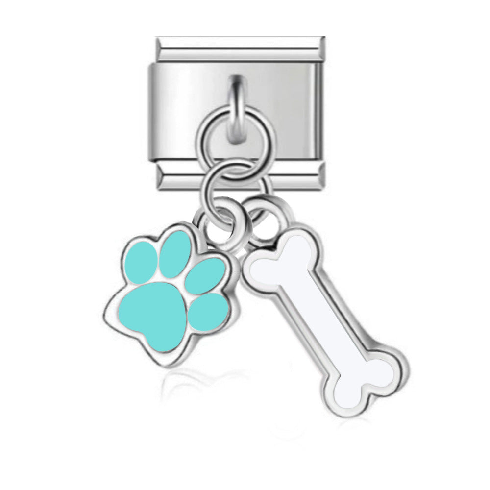 Wholesale Italian Charm Bracelet 9mm DIY Splicing Cute Creative Stainless Steel Composable Bracelet