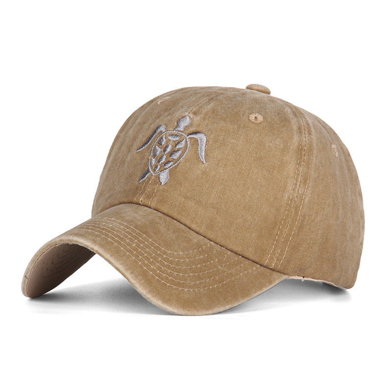 Wholesale Vintage Distressed Washed Baseball Cap Sun Protection Visor Peaked Cap Hat Sea Turtle ACC-HT-DuJIaer001