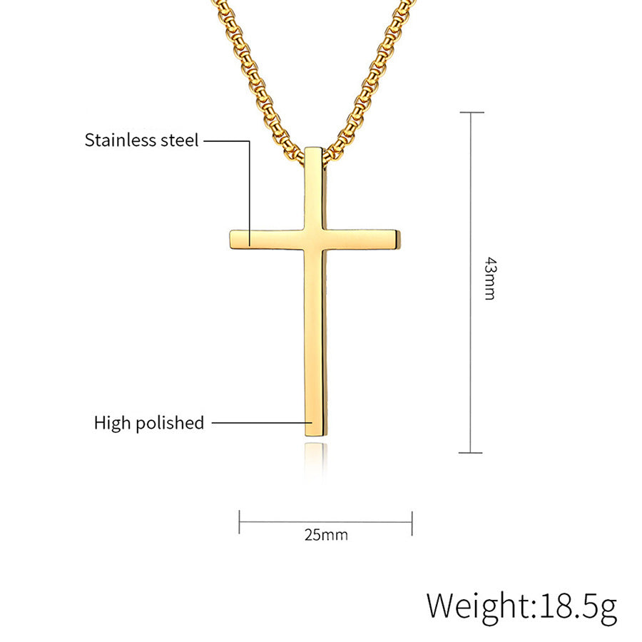 Wholesale  Stainless Steel Cross Necklace  Personalit Chain