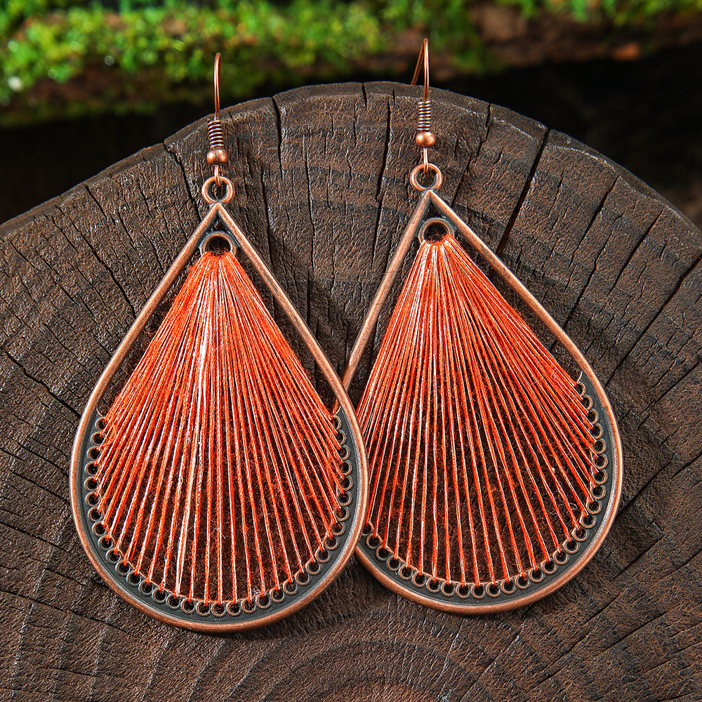 Wholesale Bohemian Tassel Earrings,  Handmade Beaded Alloy Earrings for Seaside Vacations,  Trendy Jewelry Accessory