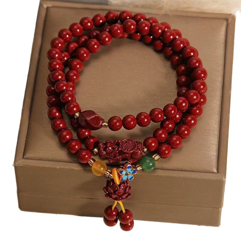 Wholesale Resin Bracelet Unisex Chinese Style Red Pixiu Beaded Jewelry for Everyday Wear