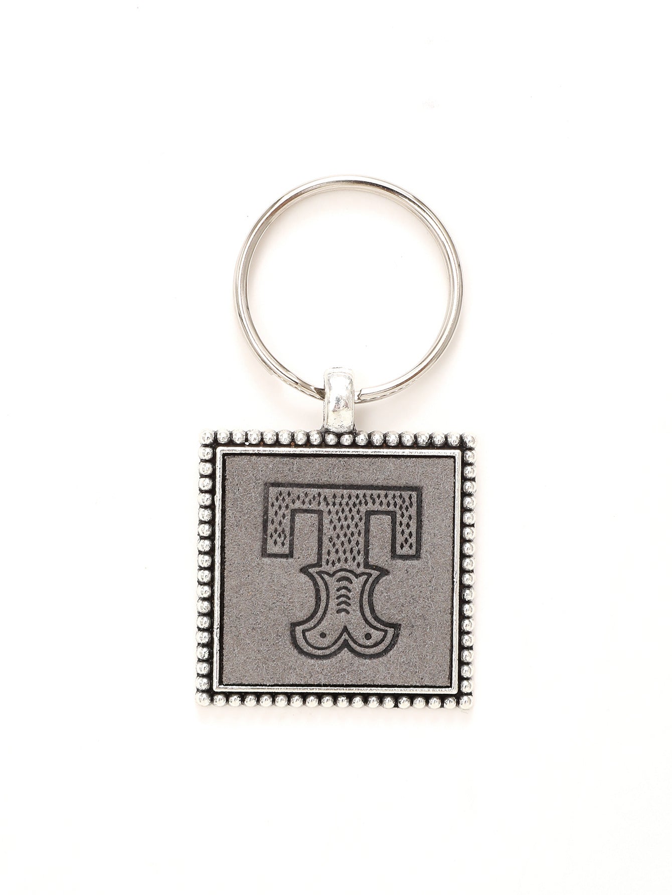 Wholesale 26 Letters Leather Embossed Keychain