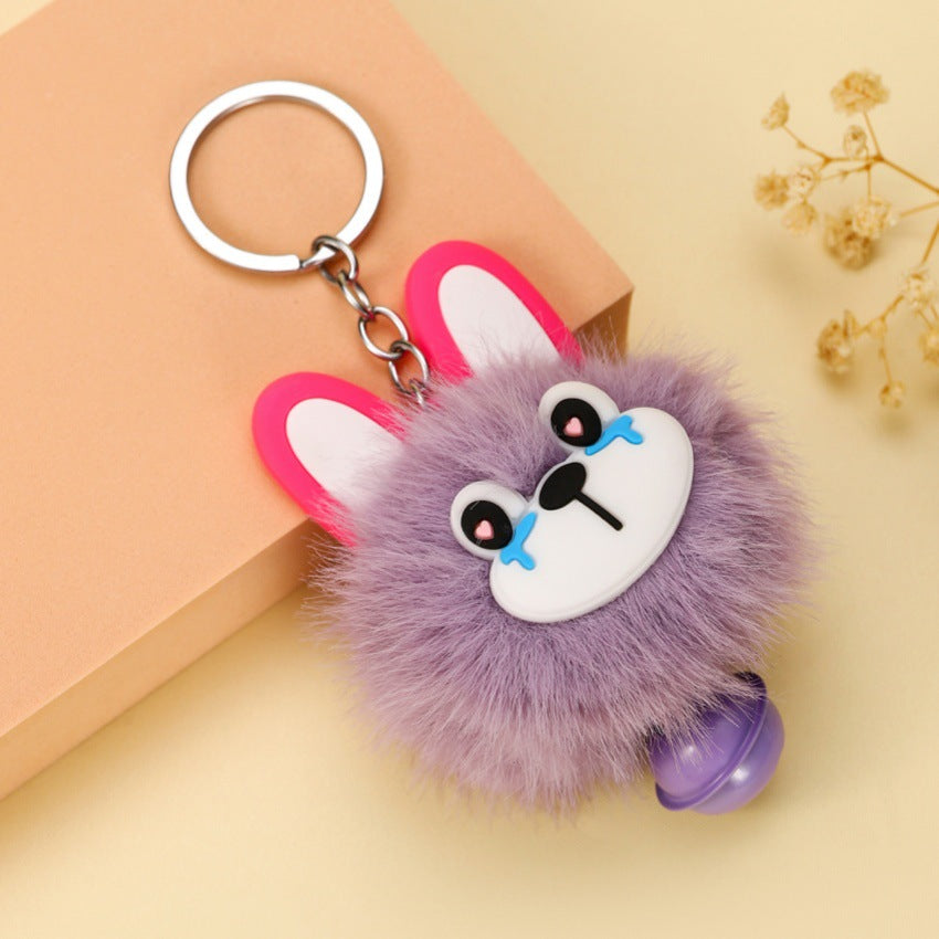 Wholesale Cute bunny furball keychain