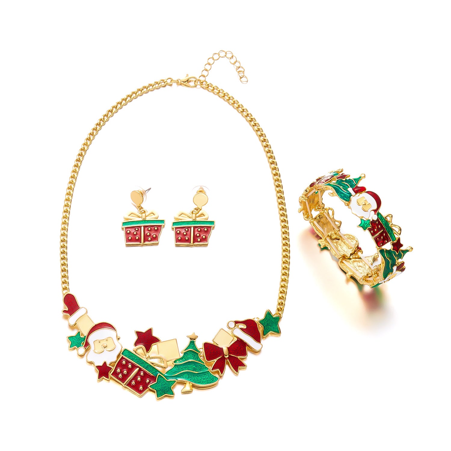 Wholesale Christmas Necklace Bracelet Earring Set