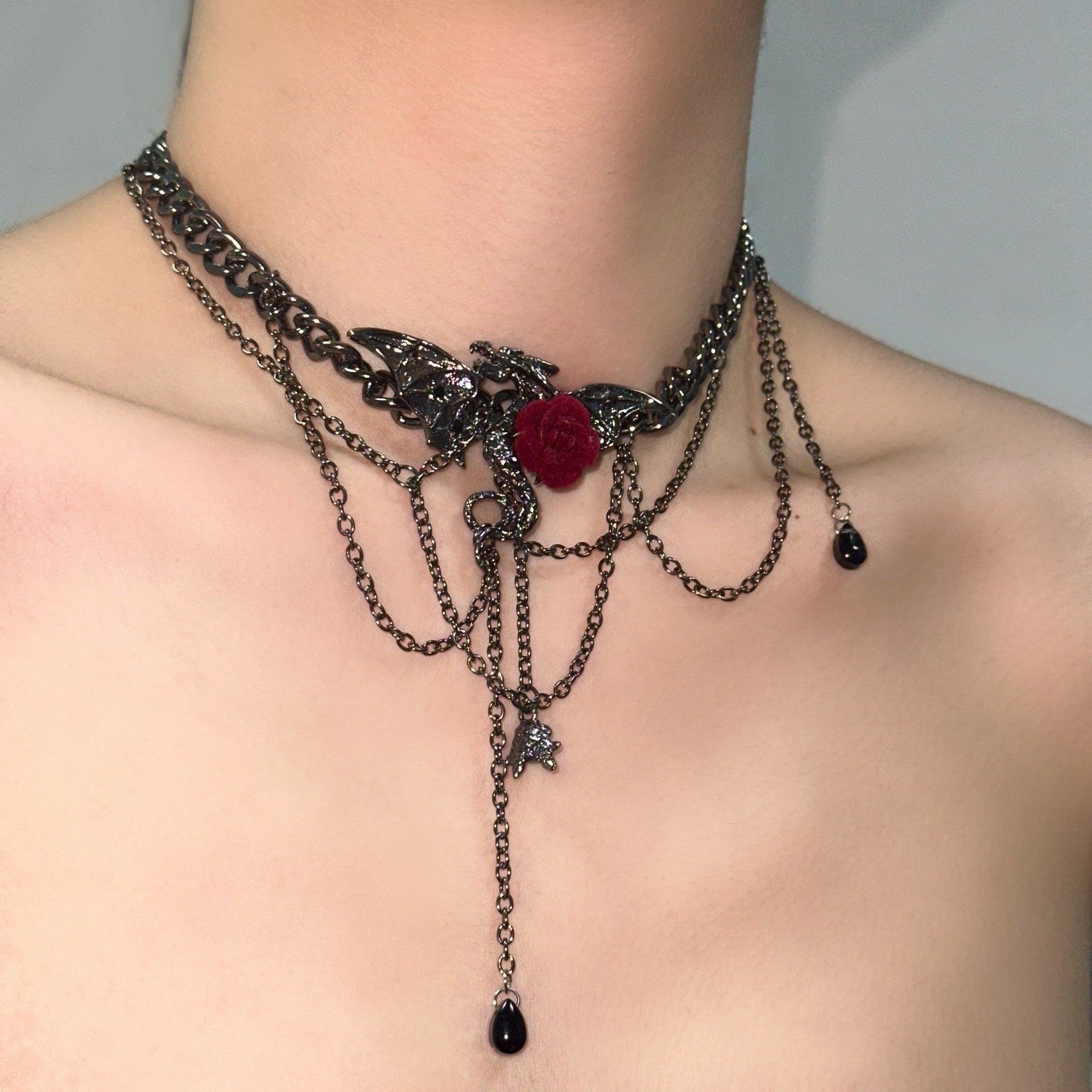 Wholesale Black lace flower neck accessories decorative necklace