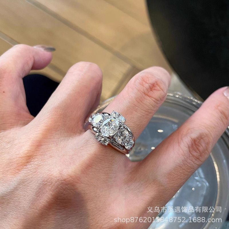 Wholesale Old Money Style Vintage Zircon Ring for Women - Fashion Jewelry Accessory,  Gift Idea