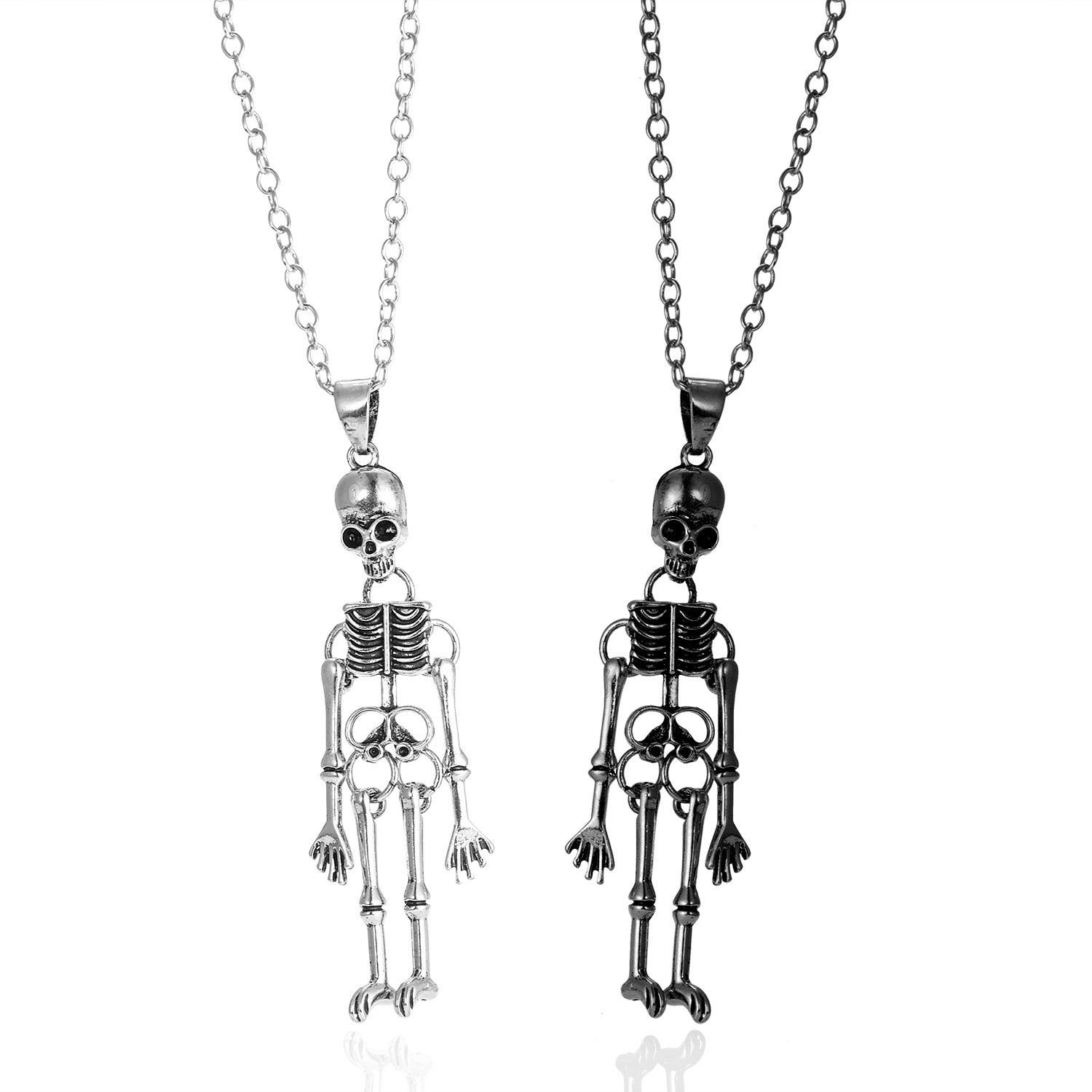 Wholesale Dark Wind Halloween Necklace Human Skeleton  Necklace