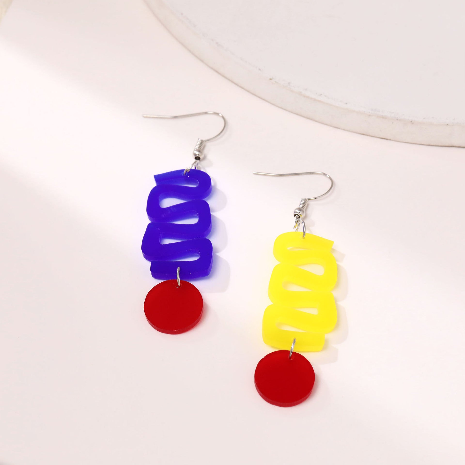 Wholesale  acrylic wooden earrings fashion love geometric earrings